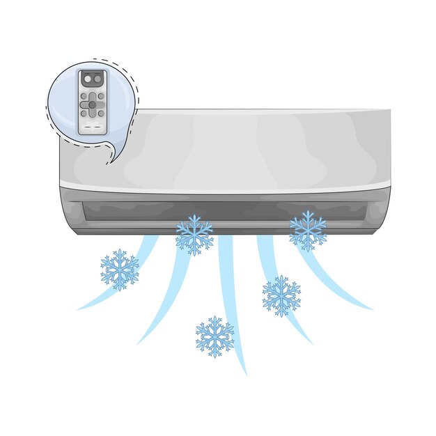 Vettore illustrazione del condizionatore d'aria