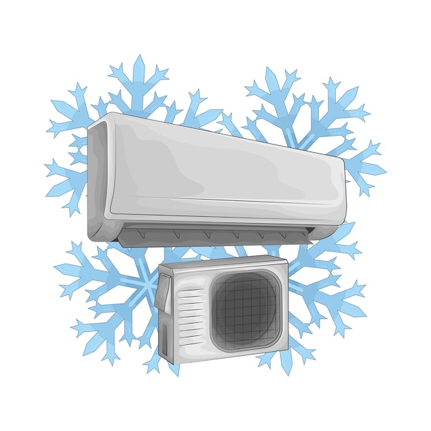 Vector illustration of air conditioner