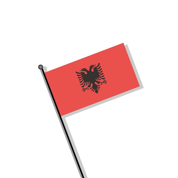 Illustration of Albania flag Template