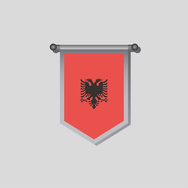 Vector illustration of albania flag template