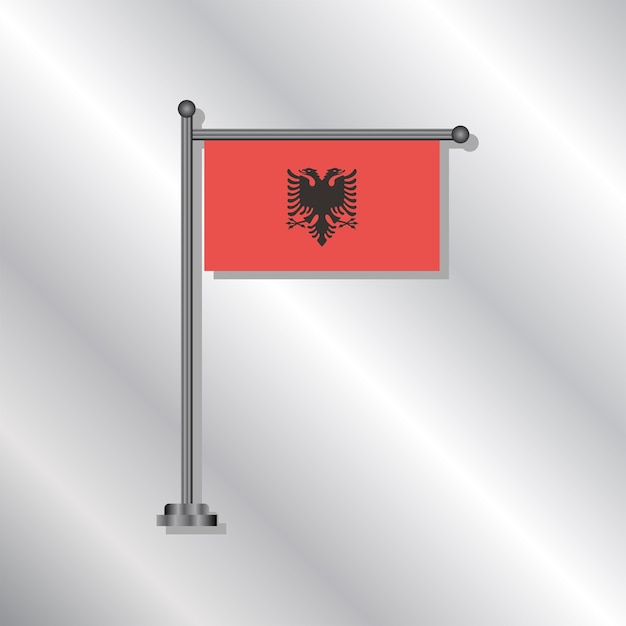 Illustration of Albania flag Template