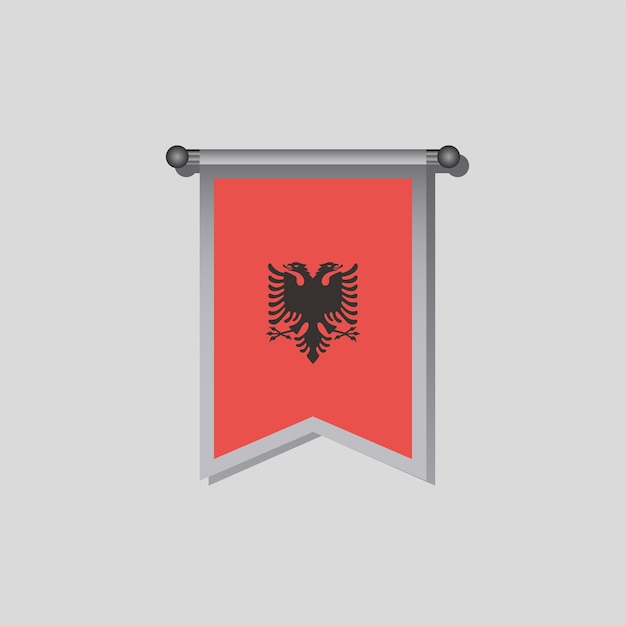 Illustration of Albania flag Template