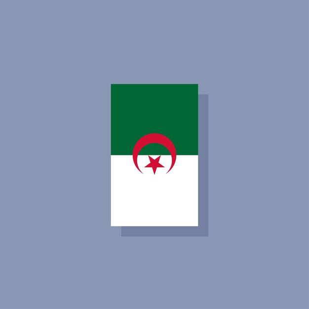 Illustration of Algeria flag Template