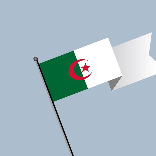 Illustrazione del modello di bandiera dell'algeria