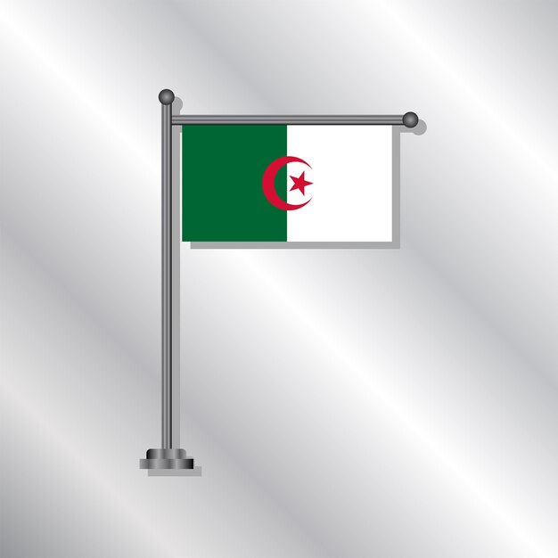 Vector illustration of algeria flag template