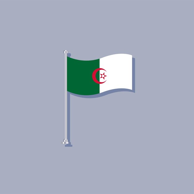 Illustrazione del modello di bandiera dell'algeria