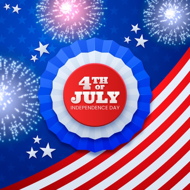 Vector illustration for american 4th of july celebration