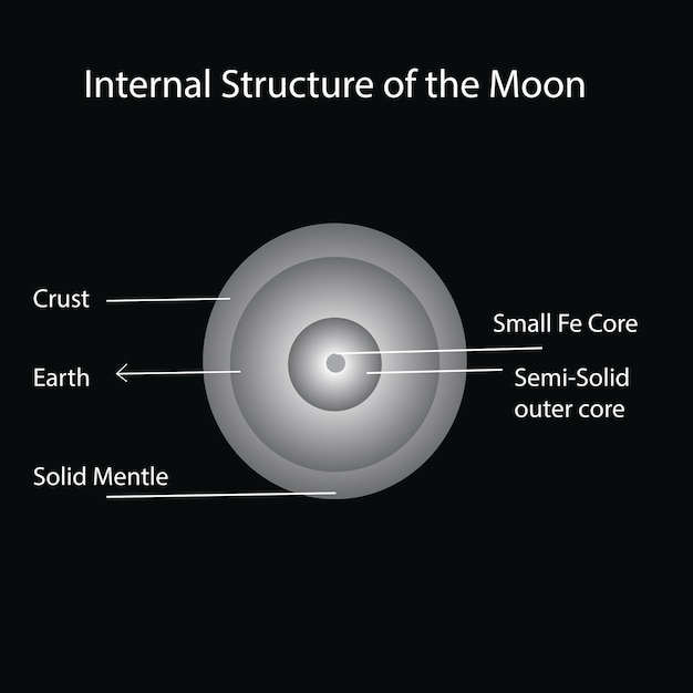 Illustration of anatomy of moon