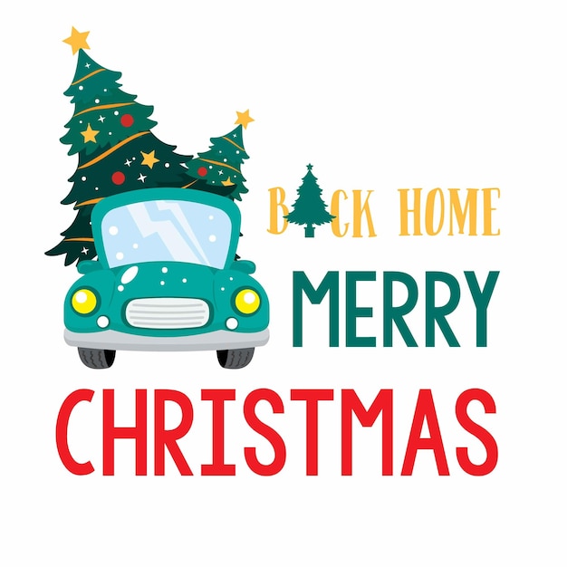 Вектор Иллюстрация и набор иконок bring christmas go home happy holiday 2024