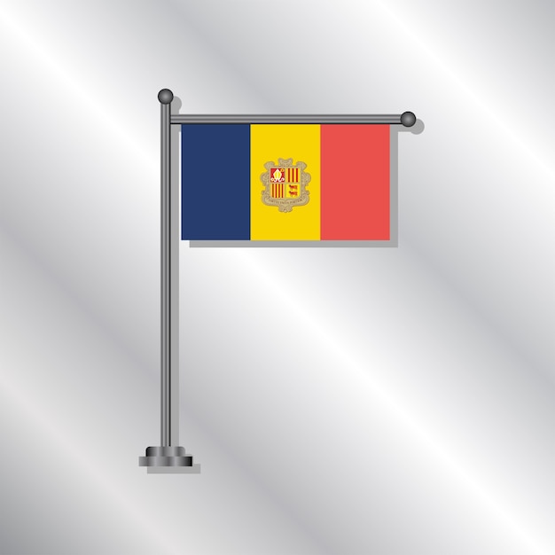 Vector illustration of andorra flag template