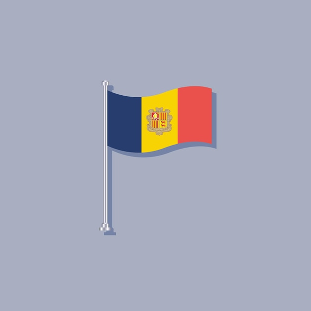 Illustration of Andorra flag Template