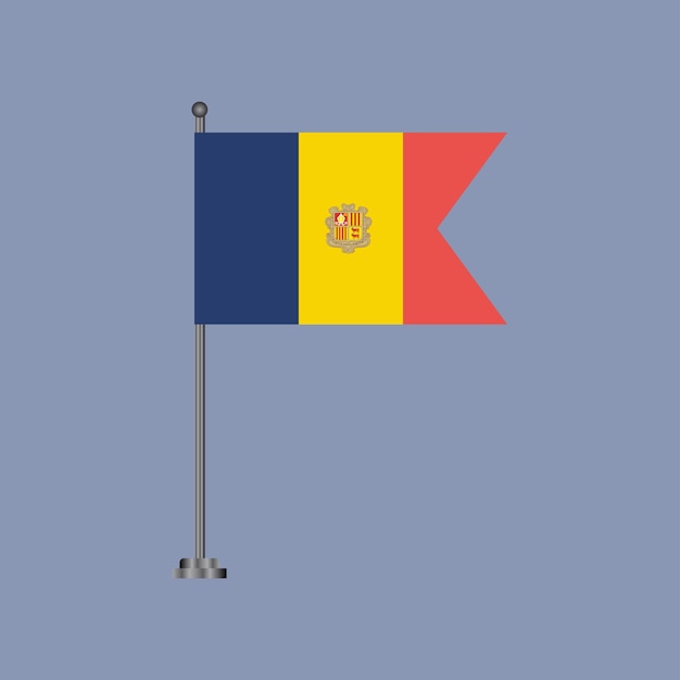 Vector illustration of andorra flag template