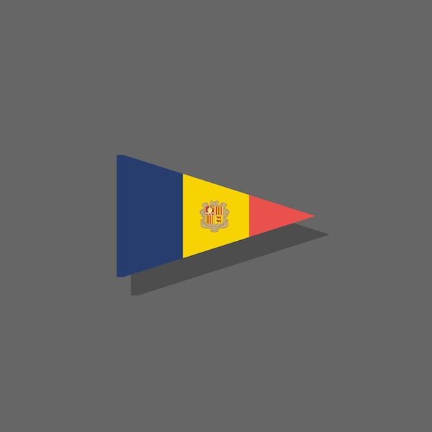Vector illustration of andorra flag template