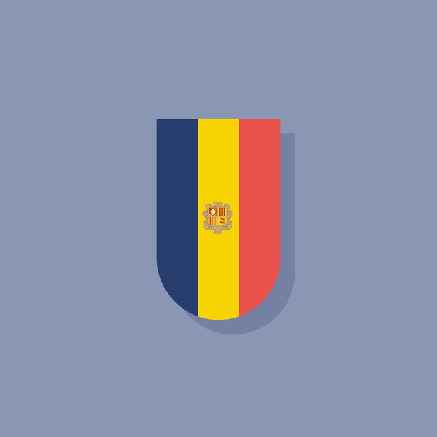 Vector illustration of andorra flag template