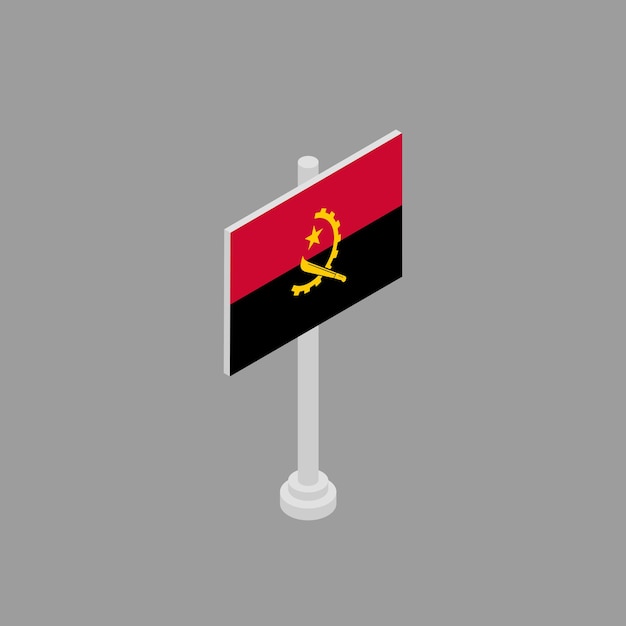 Vector illustration of angola flag template