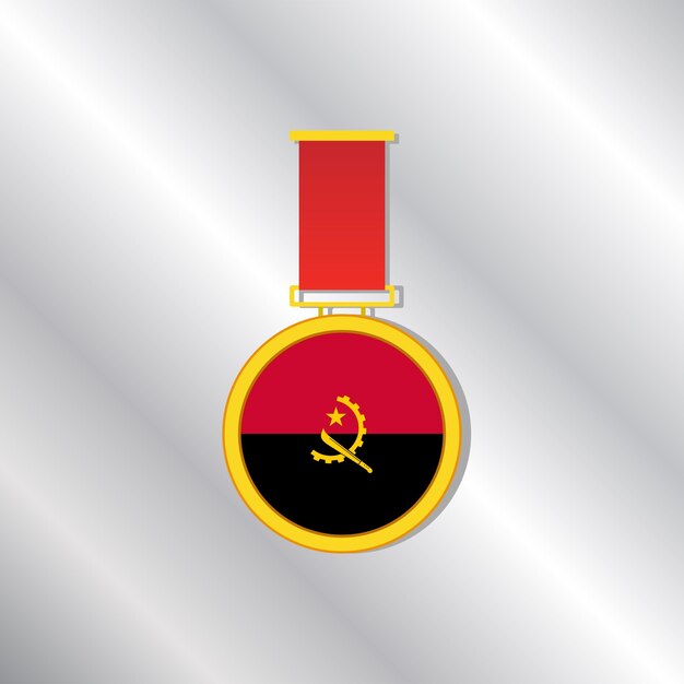 Vector illustration of angola flag template