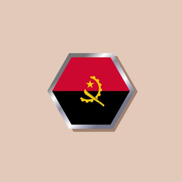 Illustration of Angola flag Template