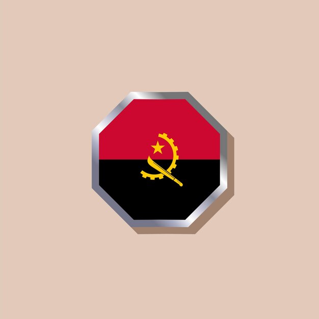 Illustration of Angola flag Template