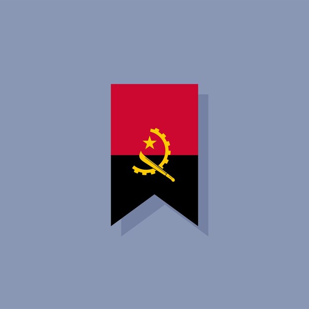 Illustration of Angola flag Template