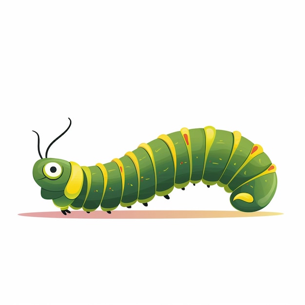 Vector illustration animal caterpillar vector insect nature cartoon wildlife background fauna lar