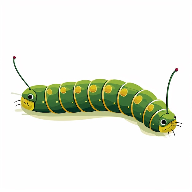 Vector illustration animal caterpillar vector insect nature cartoon wildlife background fauna lar