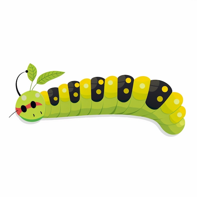 Vector illustration animal caterpillar vector insect nature cartoon wildlife background fauna lar