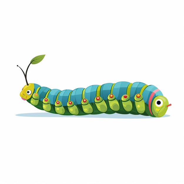 Vector illustration animal caterpillar vector insect nature cartoon wildlife background fauna lar