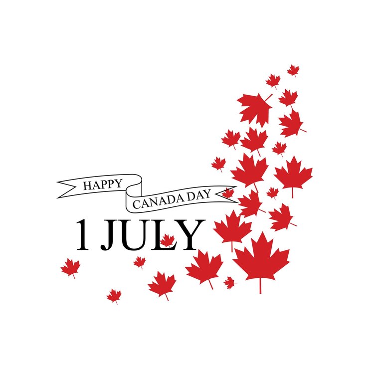 Vector illustration anniversary celebration canada day in maple leaf flag background with travel landmarks architecture of canada in toronto and ontario in paper art paper cut style vector illustration