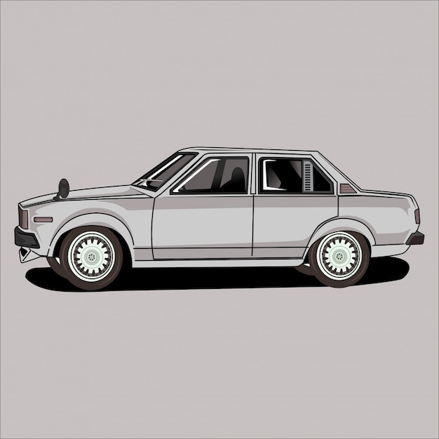 Illustration of an antique car