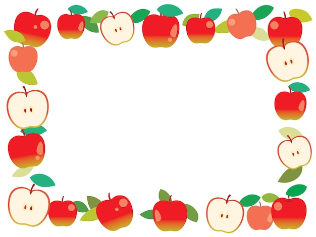 Vector an illustration of apple frame