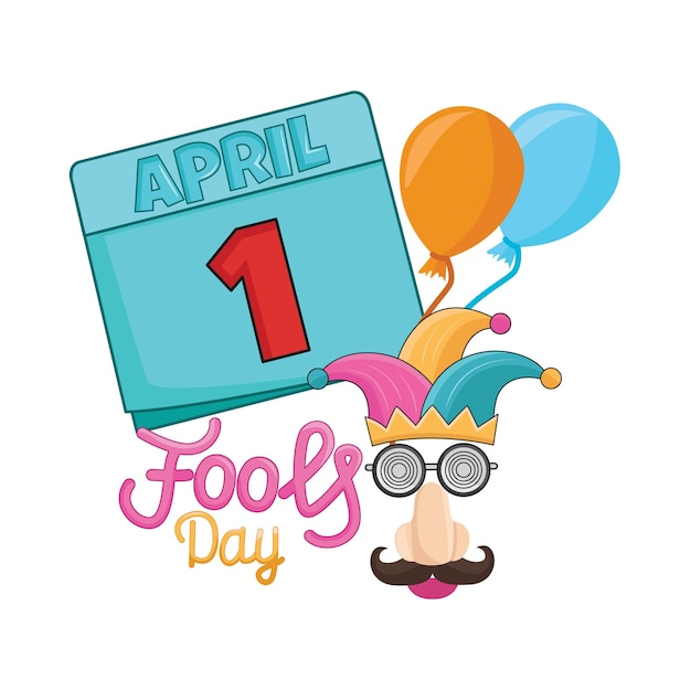 Vector illustration of april fool day