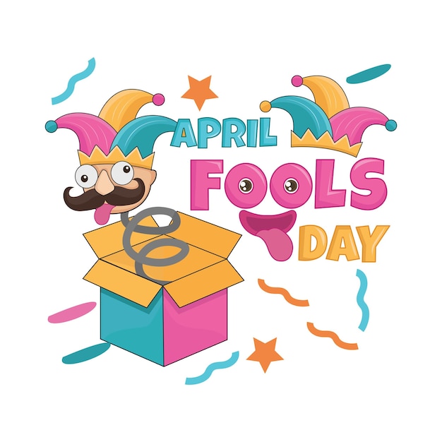 Vector illustration of april fool