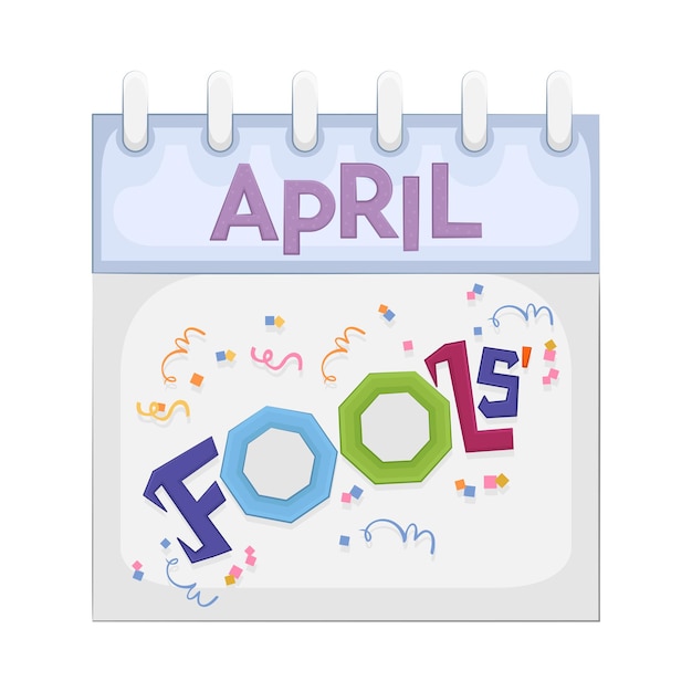 Vector illustration of april fools