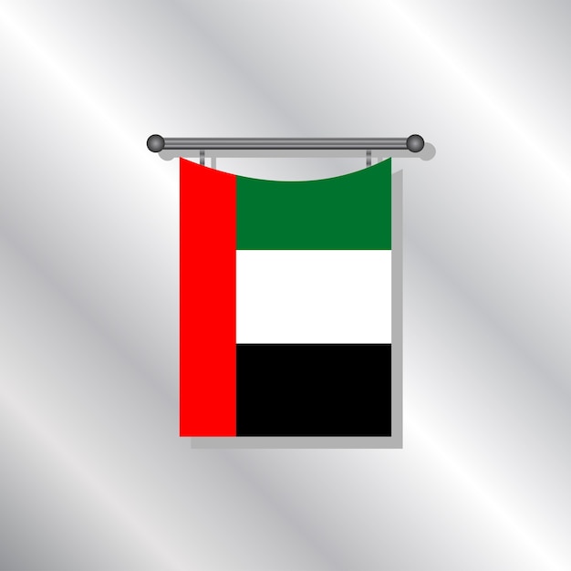 Vector illustration of arab emirates flag template