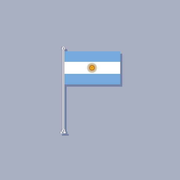 Illustration of Argentina flag Template