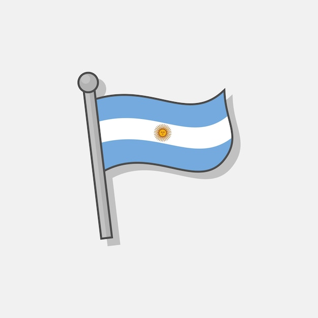 Vector illustration of argentina flag template