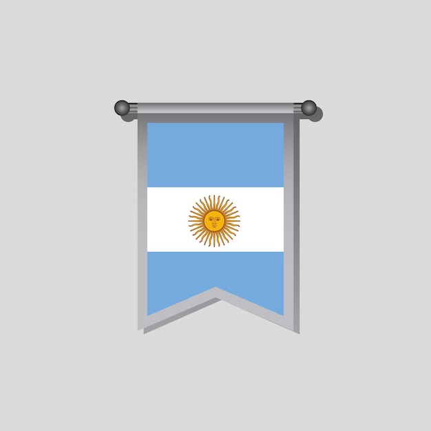 Vector illustration of argentina flag template