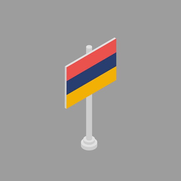 Vector illustration of armenia flag template