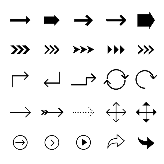 Illustration of arrow icons