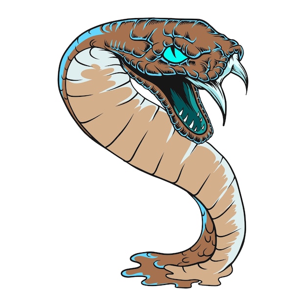 illustration artwork of angry venomous snakes