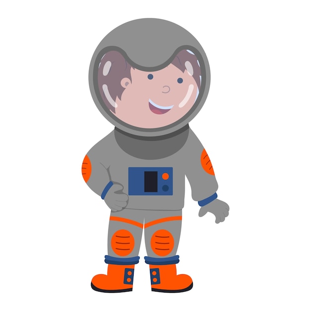 Vector illustration of an astronaut vector isolated on a white background