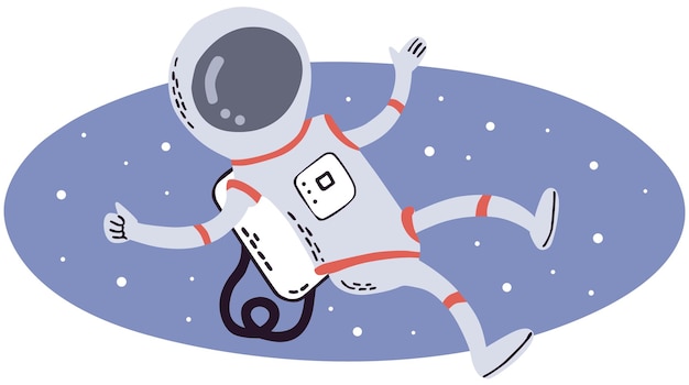 An illustration of an astronaut with a space suit on it.