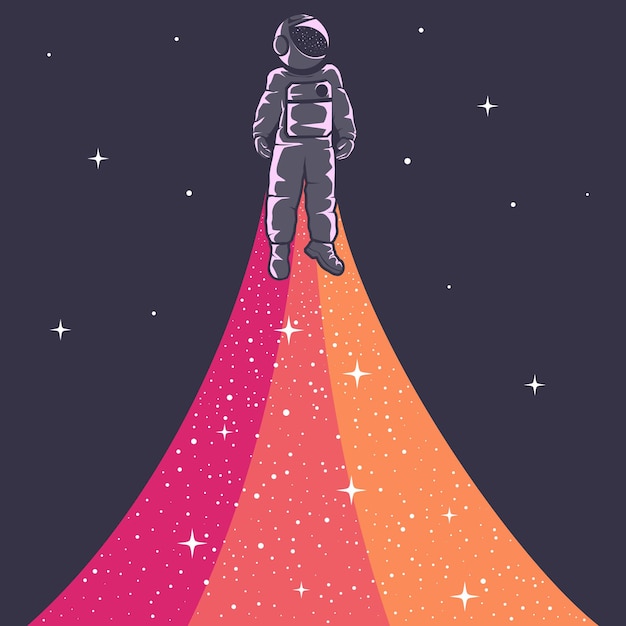 Vettore illustrazione dell'astronauta