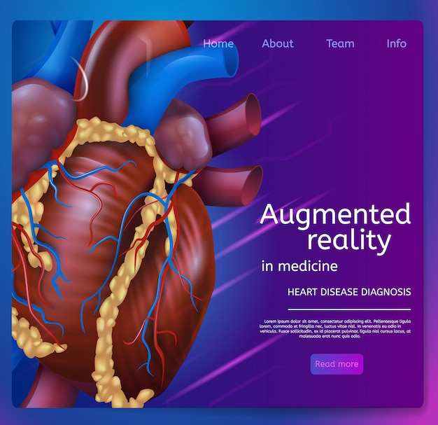 Vector illustration augmented reality in medicine