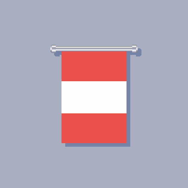 オーストリアの旗テンプレートのイラスト