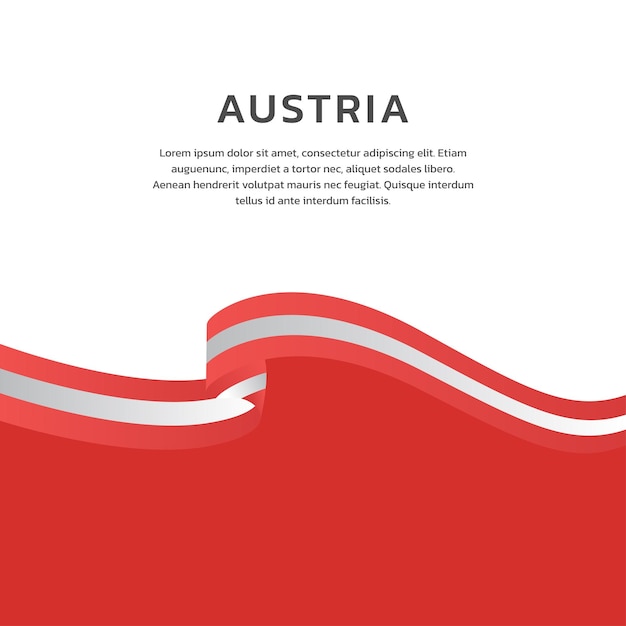 Illustrazione del modello di bandiera dell'austria