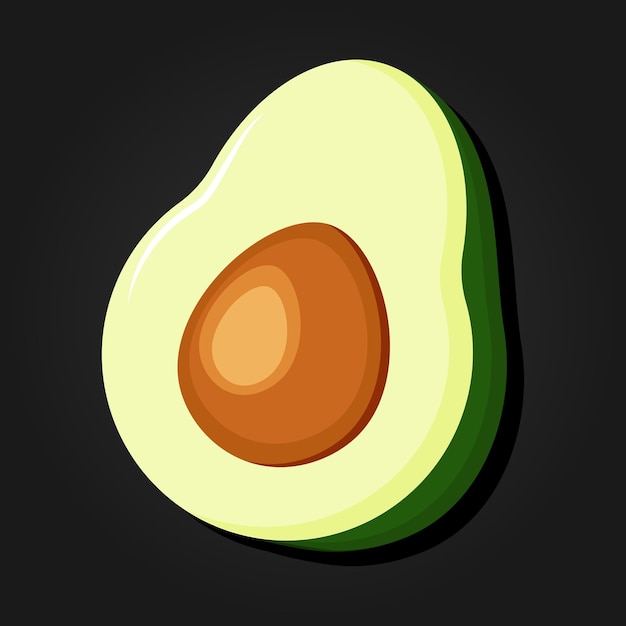 illustration of an avocado