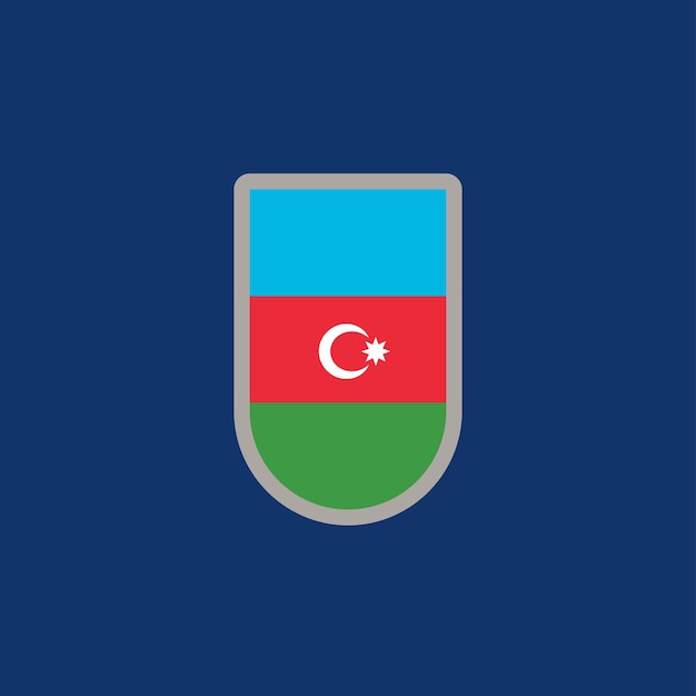 아제르바이잔 국기 템플릿의 그림