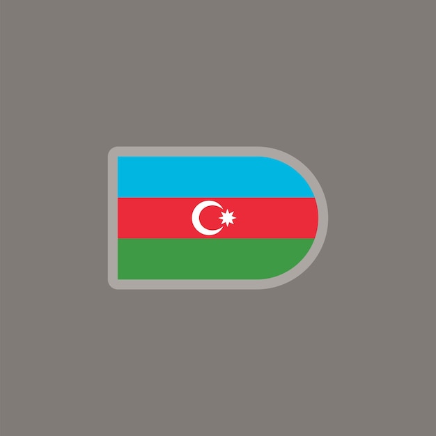 Illustration of Azerbaijan flag Template