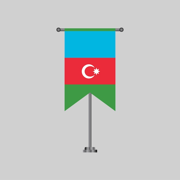 Vector illustration of azerbaijan flag template